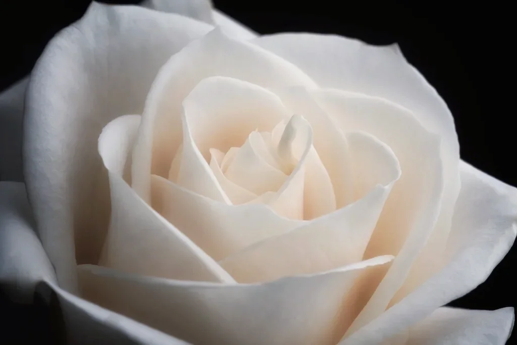 A white rose, close up